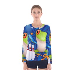 Tree Frog Bowling Women s Long Sleeve Tee