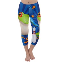 Tree Frog Bowling Capri Winter Leggings 