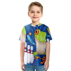 Tree Frog Bowling Kids  Sport Mesh Tee