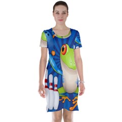 Tree Frog Bowling Short Sleeve Nightdress