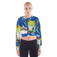 Tree Frog Bowling Cropped Sweatshirt