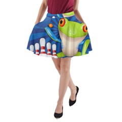 Tree Frog Bowling A-line Pocket Skirt