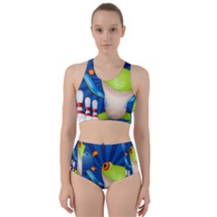 Tree Frog Bowling Racer Back Bikini Set by crcustomgifts