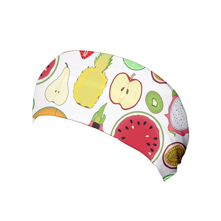 Mango Fruit Pieces Watermelon Dragon Passion Fruit Apple Strawberry Pineapple Melon Yoga Headband