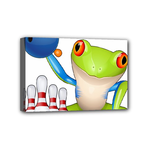 Tree Frog Bowler Mini Canvas 6  X 4 