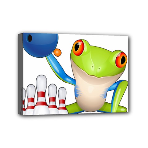 Tree Frog Bowler Mini Canvas 7  X 5  by crcustomgifts