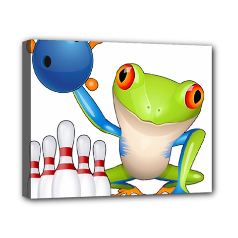 Tree Frog Bowler Canvas 10  X 8  by crcustomgifts