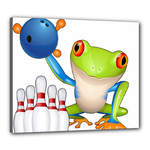 Tree Frog Bowler Canvas 24  X 20 