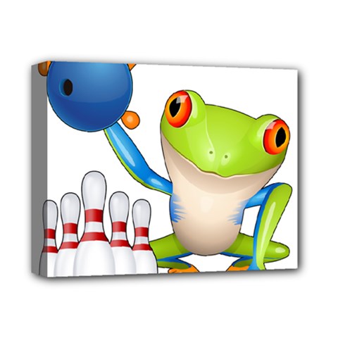 Tree Frog Bowler Deluxe Canvas 14  X 11 