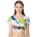 Tree Frog Bowler Short Sleeve Crop Top View1