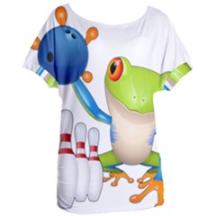 Tree Frog Bowler Women s Oversized Tee