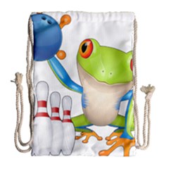 Tree Frog Bowler Drawstring Bag (large) by crcustomgifts