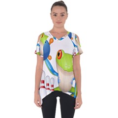 Tree Frog Bowler Cut Out Side Drop Tee