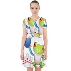 Tree Frog Bowler Adorable In Chiffon Dress