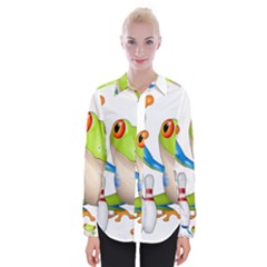 Tree Frog Bowler Womens Long Sleeve Shirt