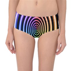 Hypnotic Circle Rainbow Mid-waist Bikini Bottoms by Mariart