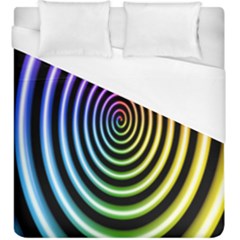 Hypnotic Circle Rainbow Duvet Cover (king Size)