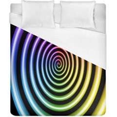 Hypnotic Circle Rainbow Duvet Cover (california King Size) by Mariart