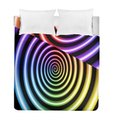 Hypnotic Circle Rainbow Duvet Cover Double Side (full/ Double Size) by Mariart