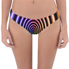 Hypnotic Circle Rainbow Reversible Hipster Bikini Bottoms