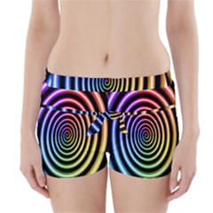 Hypnotic Circle Rainbow Boyleg Bikini Wrap Bottoms