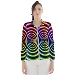 Hypnotic Circle Rainbow Wind Breaker (women) by Mariart