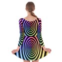 Hypnotic Circle Rainbow Long Sleeve Velvet Skater Dress View2