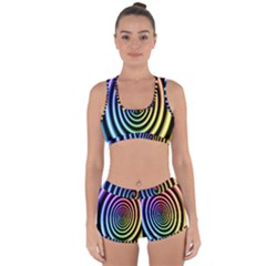 Hypnotic Circle Rainbow Racerback Boyleg Bikini Set by Mariart