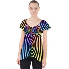 Hypnotic Circle Rainbow Lace Front Dolly Top by Mariart