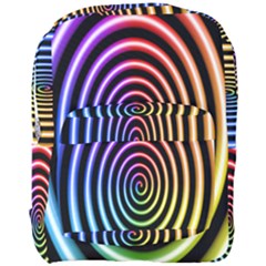 Hypnotic Circle Rainbow Full Print Backpack by Mariart