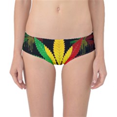 Marijuana Cannabis Rainbow Love Green Yellow Red Black Classic Bikini Bottoms