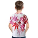 Marijuana Cannabis Rainbow Pink Love Heart Kids  Cotton Tee View2