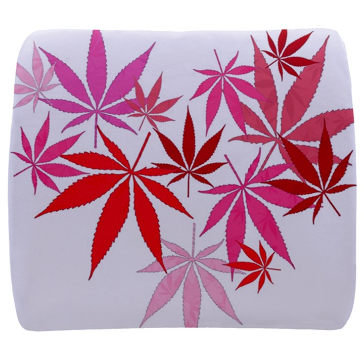 Marijuana Cannabis Rainbow Pink Love Heart Back Support Cushion