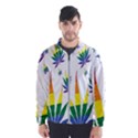 Marijuana Cannabis Rainbow Love Green Yellow Red White Leaf Wind Breaker (Men) View1