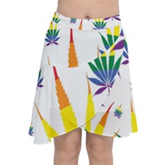 Marijuana Cannabis Rainbow Love Green Yellow Red White Leaf Chiffon Wrap