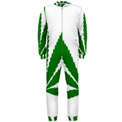 Marijuana Weed Drugs Neon Cannabis Green Leaf Sign Onepiece Jumpsuit (men)  by Mariart