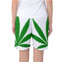 Marijuana Weed Drugs Neon Cannabis Green Leaf Sign Women s Basketball Shorts View2