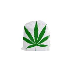 Marijuana Weed Drugs Neon Cannabis Green Leaf Sign Drawstring Pouches (xs) 