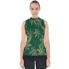 Marijuana Cannabis Rainbow Love Green Yellow Leaf Shell Top