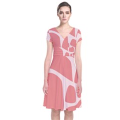 Meat Short Sleeve Front Wrap Dress by Mariart