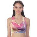 Marijuana Heart Cannabis Rainbow Pink Cloud Sports Bra View1