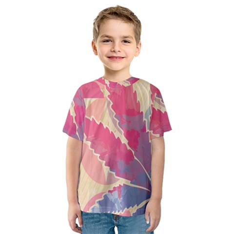 Marijuana Heart Cannabis Rainbow Pink Cloud Kids  Sport Mesh Tee by Mariart