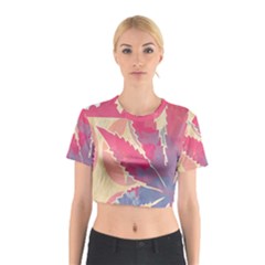 Marijuana Heart Cannabis Rainbow Pink Cloud Cotton Crop Top