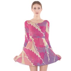 Marijuana Heart Cannabis Rainbow Pink Cloud Long Sleeve Velvet Skater Dress by Mariart