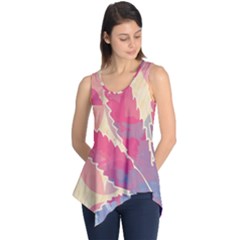 Marijuana Heart Cannabis Rainbow Pink Cloud Sleeveless Tunic