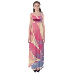 Marijuana Heart Cannabis Rainbow Pink Cloud Empire Waist Maxi Dress by Mariart