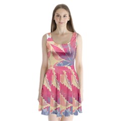 Marijuana Heart Cannabis Rainbow Pink Cloud Split Back Mini Dress  by Mariart