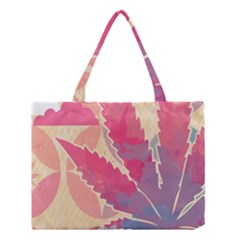 Marijuana Heart Cannabis Rainbow Pink Cloud Medium Tote Bag by Mariart