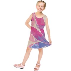 Marijuana Heart Cannabis Rainbow Pink Cloud Kids  Tunic Dress