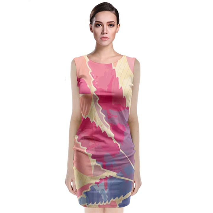 Marijuana Heart Cannabis Rainbow Pink Cloud Sleeveless Velvet Midi Dress